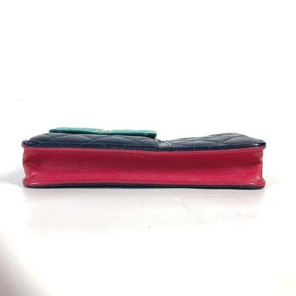 CHANEL Pink Caviar Leather Logo Pochette Shoulder Bag - Picture 9 of 14